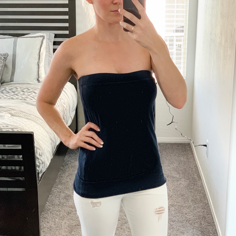Victoria’s Secret Strapless Navy Blue Top